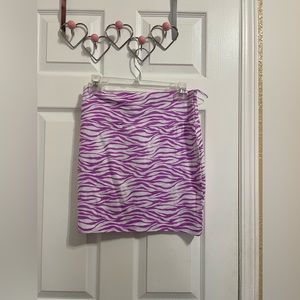 Zebra mini skirt